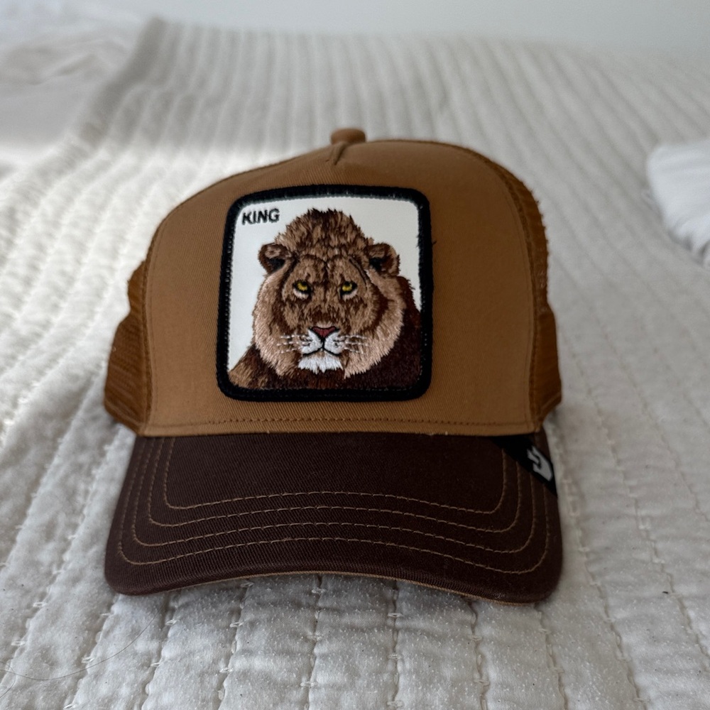 Goorin Bros Brown and Tan Lion Patch Hat